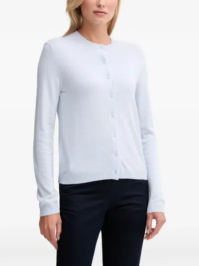 Benetton Round-neck Cardigan In White
