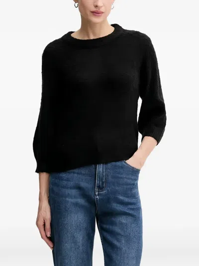 Benetton Round-neck Sweater In Black