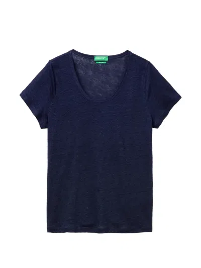 Benetton Scoop-neck T-shirt In Multi