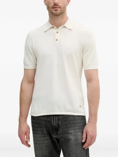 Benetton Short-sleeve Polo Shirt In Neutral