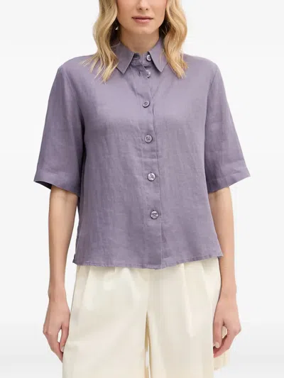 Benetton Short-sleeve Shirt In Purple
