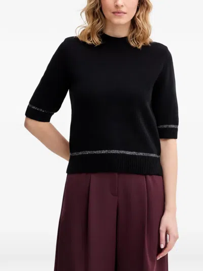 Benetton Short-sleeve Sweater In Brown