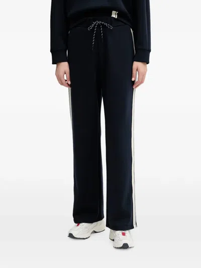 Benetton Side-stripe Track Pants In Blue