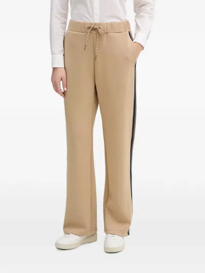 Benetton Side-stripe Track Pants In Neutral