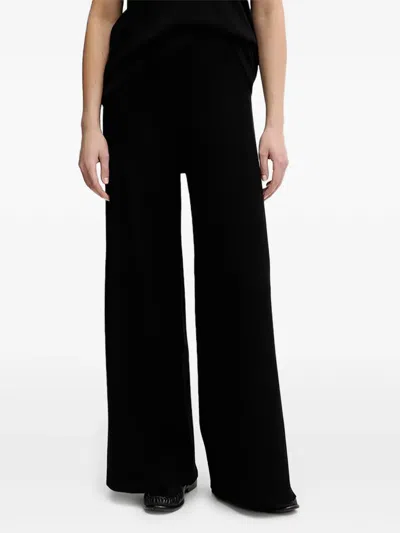 Benetton Side-stripe Trousers In Black