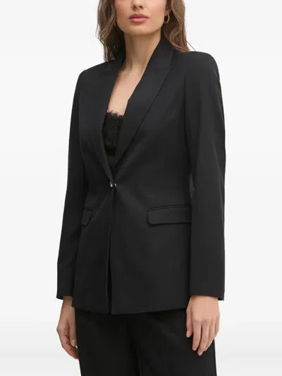 Benetton Single-breasted Blazer In Black