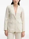 Benetton Single-breasted Blazer In Neutral