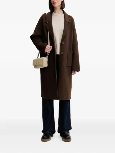 Benetton Single-breasted Coat In Brown