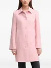Benetton Single-breasted Coat In Pink