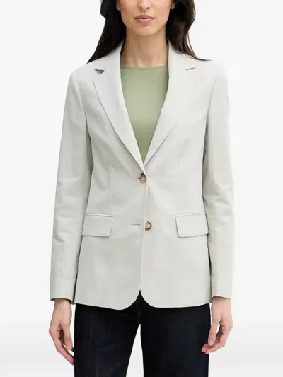 Benetton Single-breasted Notched-lapels Blazer In White