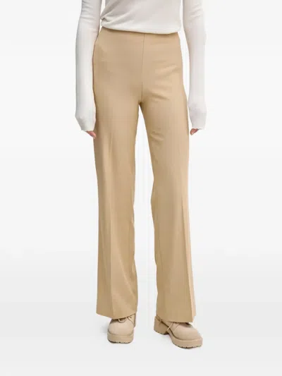 Benetton Straight Trousers In Gold