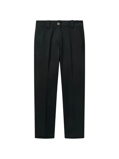 Benetton Straight-leg Chino Trousers In Black