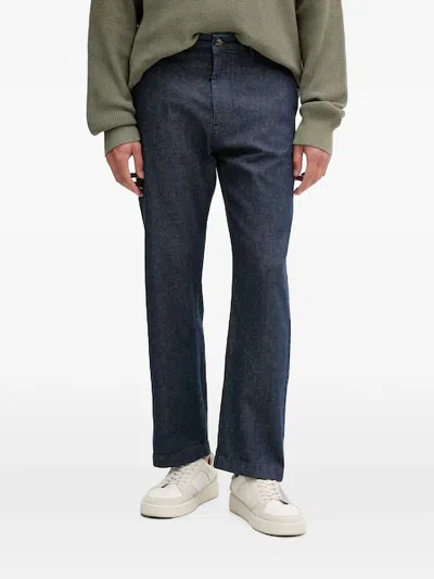 Benetton Straight-leg Trousers In Blue