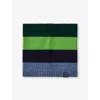 Benetton Air Force Blue Stripe Unisex Pull-on Wool Knitted Scarf 1-6 Y In Air Force Blue