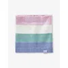 Benetton Kids' Stripe Unisex Pull-on Wool Knitted Scarf 1-6 Years Light Blue Powd In Light Blue Powder