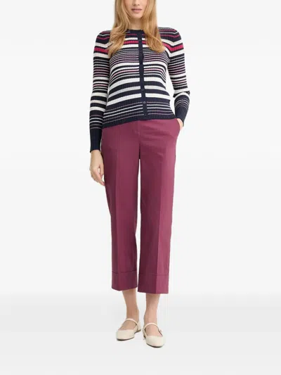 Benetton Striped Button Cardigan In Multi