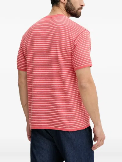 Benetton Striped T-shirt In Pink