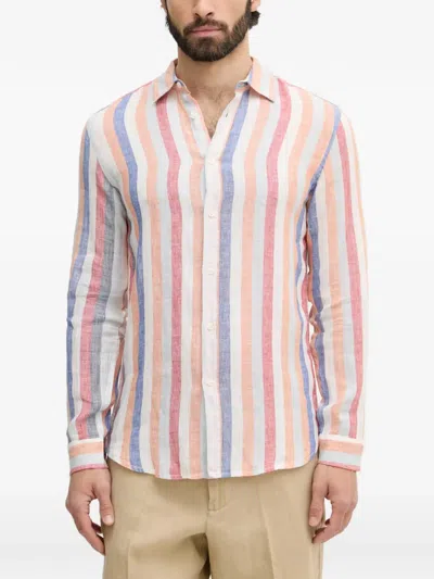 Benetton Striped-pattern Long-sleeve Shirt In Multi