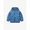Benetton Sugar Paper Hooded Quilted Shell Jacket 18 Month In Sugar Paper