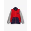 Benetton Logo-embroidered Colour-block Cotton Sweatshirt 6-14 In Sugar Paper