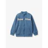 Benetton Kids' Sugar Paper Logo-print Zip-up Cotton-jersey Sweatshirt 18 Month