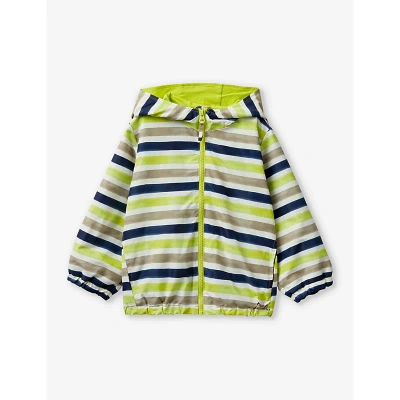 Benetton Babies'  Sunshine Yellow Striped Hooded Nylon Jacket 18 Month-6 Years
