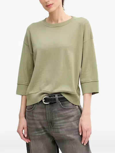 Benetton Three-quarter Sleeve Sweater In Green