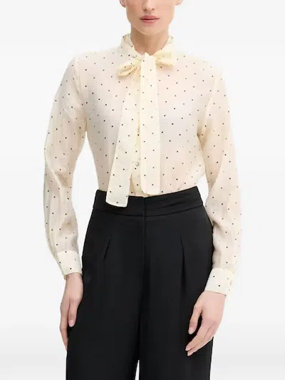 Benetton Tie-neck Shirt In Multi