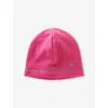 Benetton Kids' Cyclamen Unisex Brand-embroidery Fleece Beanie Hat 6-14 Y