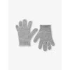 Benetton Kids' Unisex Slip-on Knitted Gloves 1-6 Y In Medium Melange Grey