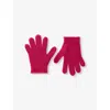 Benetton Unisex Slip-on Knitted Gloves 1-6 Years Cyclamen In Cyclamen