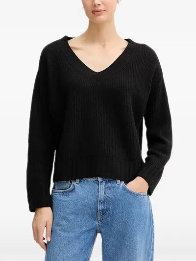 Benetton V-neck Knitwear In Black