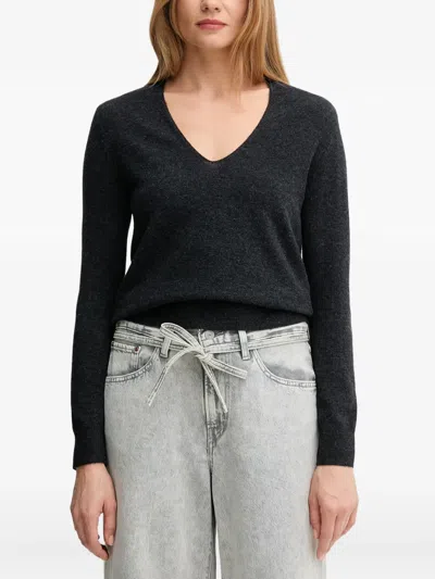 Benetton V-neck Sweater In Black
