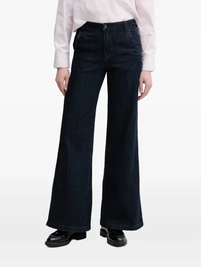 Benetton Wide-leg Jeans In Blue