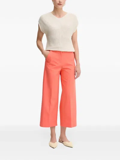 Benetton Wide-leg Trousers In Orange