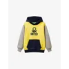Benetton Womens Logo-print Colour-blocked Cotton Hoody 6-14 Years Multicolo In Multicolor