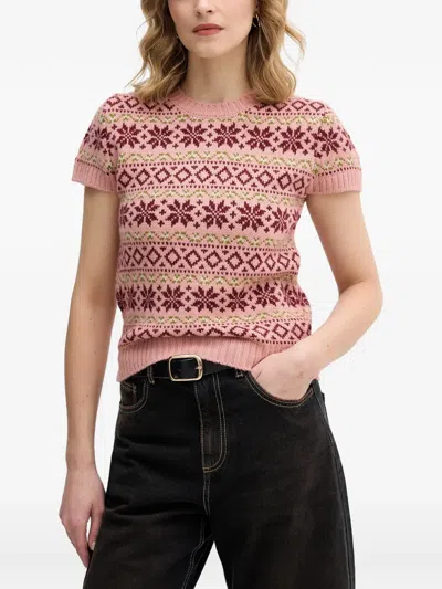 Benetton X Stranger Things Patterned Sweater In Brown