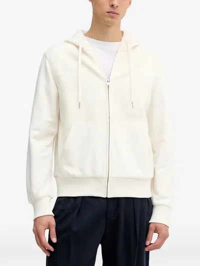 Benetton Zip-up Hoodie In White