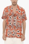 BENEVIERRE FLORAL-MOTIF SHIRT WITH BREAST POCKET