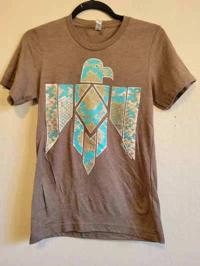 Benita Cecille Women's Snakeskin Thunderbird Tee In Heather Tan In Multi