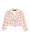 Benjamin Benmoyal Double-breasted Checked Jacket In Pink