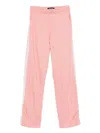 Benjamin Benmoyal Lace Side Trim Track Pants In Pink