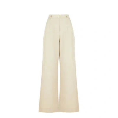 Benjamin Benmoyal Flared Trousers In Beige