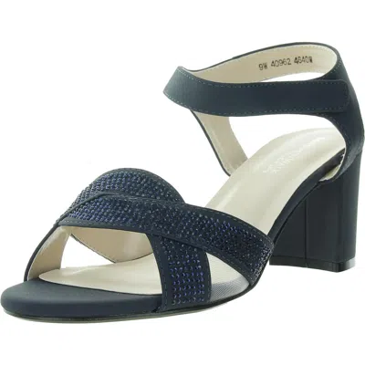 Benjamin Walk Cam Womens Embellished Man Made Block Heels In Blue