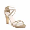 Benjamin Walk Women's Reign Strappy Heel In Dark Nude Patent In Brown