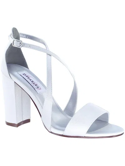 Benjamin Walk Womens Faux Leather Block Heel In White