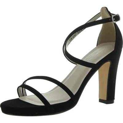 Benjamin Walk Womens Slip On Ankle A Strappy Sandals In Black