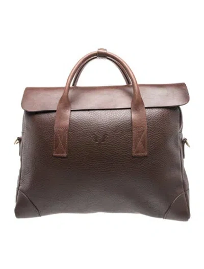Pre-owned Bennett Winch Leather Briefcase In Brown