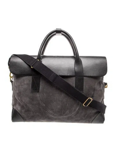 Pre-owned Bennett Winch Suede Messenger Bag In Black