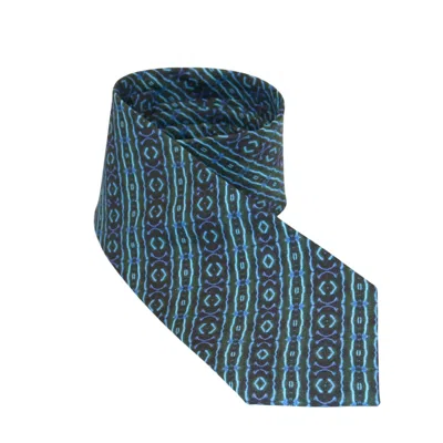 Benni Marine Designs Men's Black / Blue / Grey Silk Tie - Blue Drama In Black/blue/grey